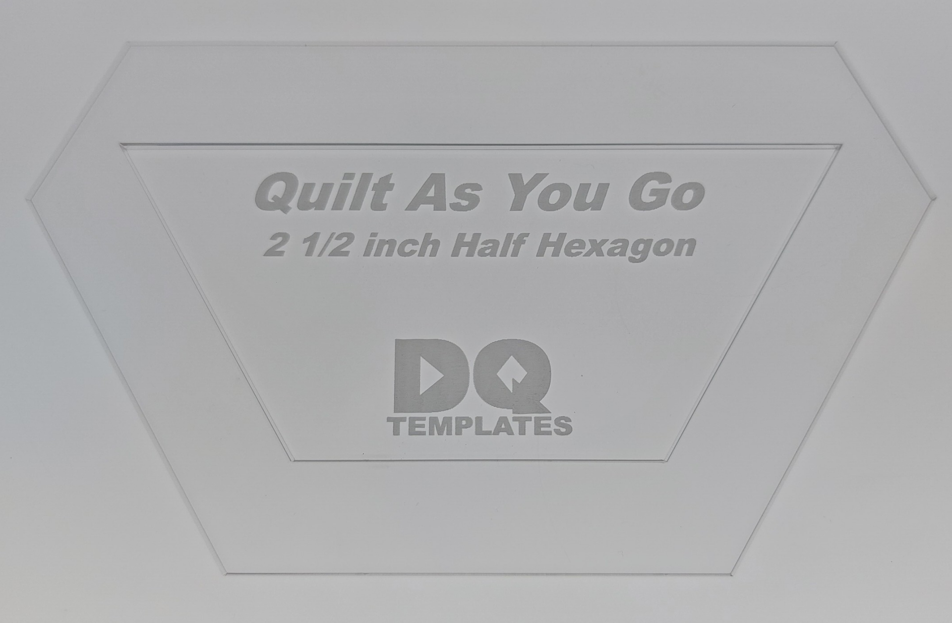 Quilt As You Go 2 1/2" Halve Hexagon Template van DQ templates