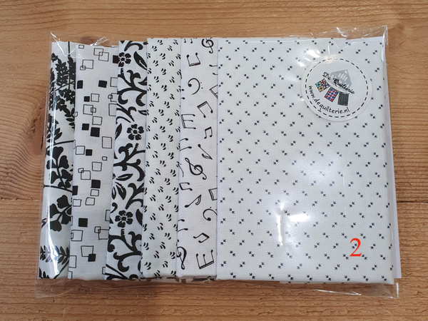 Pakket zwartwit 6 maal F8