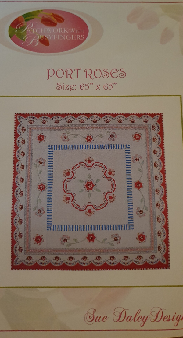 Patroon Port Roses met kartonnen en templates - Sue Daley