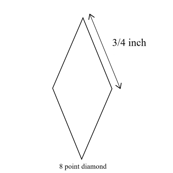 Kartonnen 8 point diamond 3/4 inch - Paperpieces