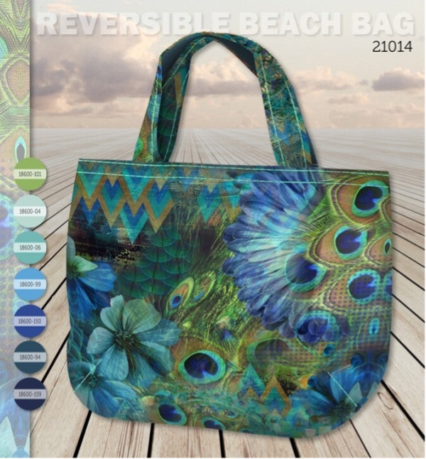 Panel tas pauwen blauwgroen 21014