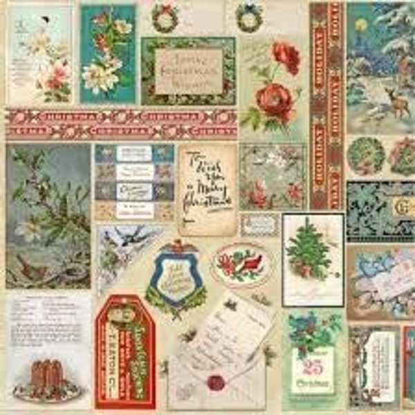 Q - stof Christmas Faire -  by Moda