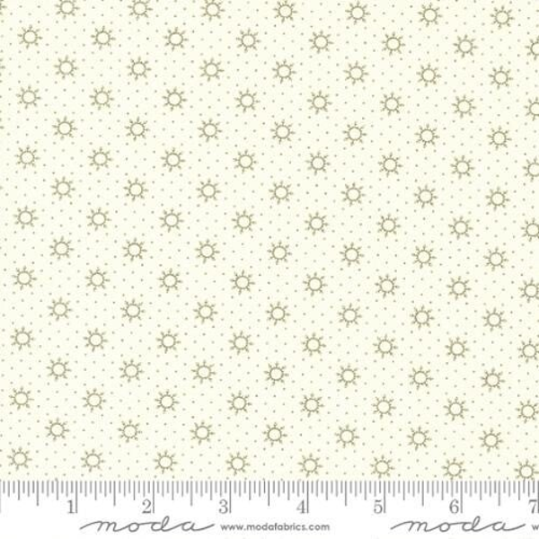 Q461 - stof ecru/groen Joyful  - Primitive Gatherings by Moda