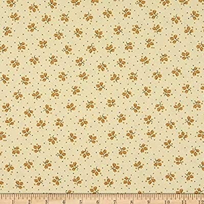 Q809 - stof - Ecru blad - liberty star