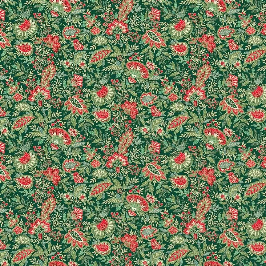 C23 - stof sarasa green -Good Tidings by Makower