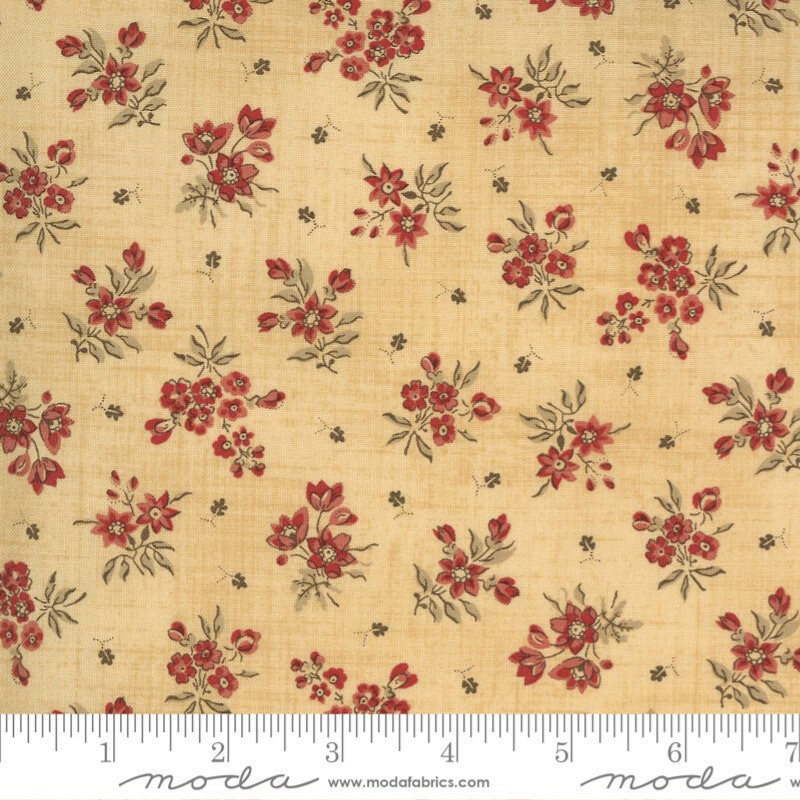 Q951 - stof cream red - Maria's Sky by Betsy Chutchian - Moda