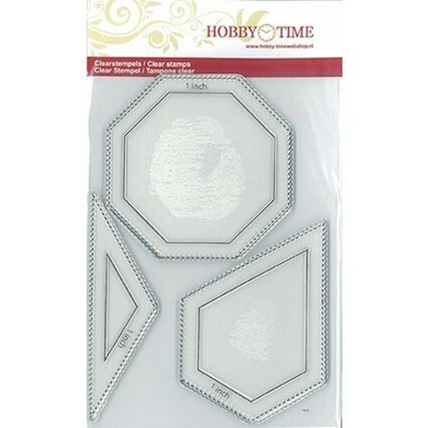 Stempel set met oa een achthoek in 1 inch. CRP0040