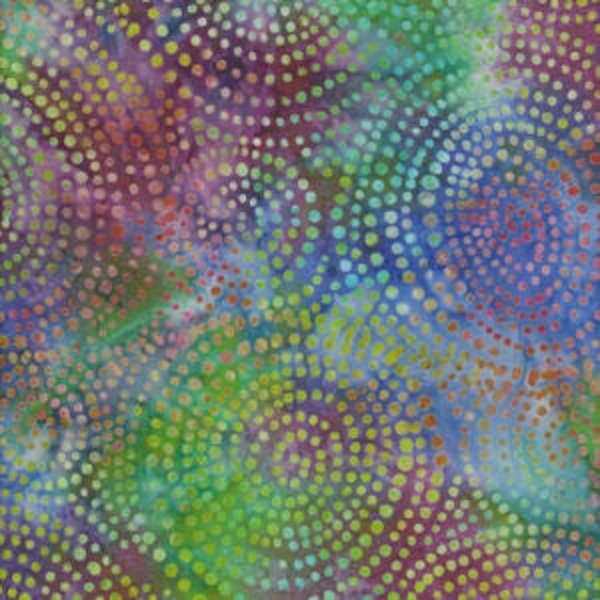 B100 - batikstof multi circles