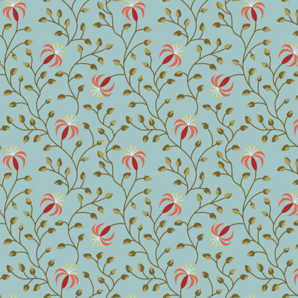 Q1155-  EQP  - stof lily powder blue - Beyond Time