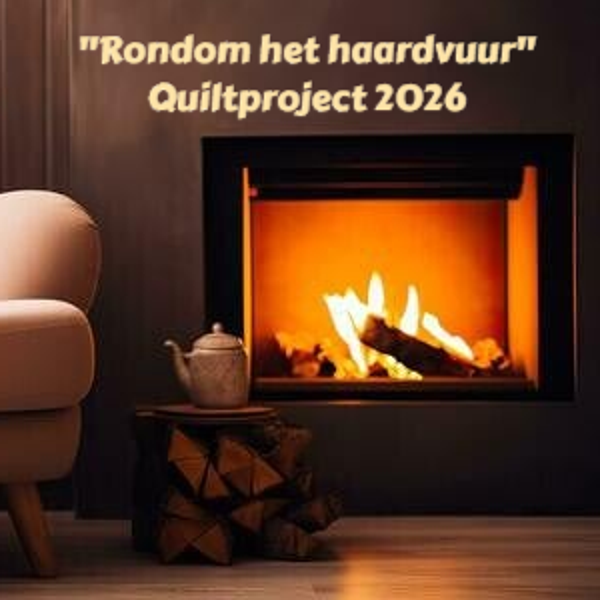 Patroon quiltproject 2026 "Rondom het haardvuur"
