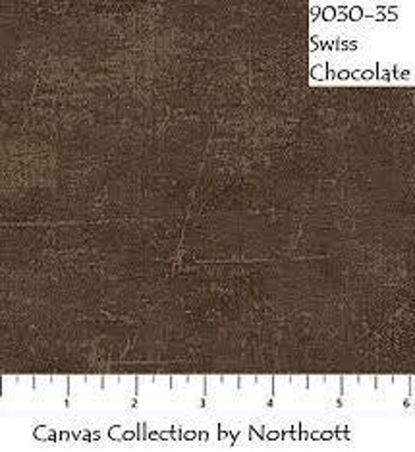 Q534 - stof swiss chocolate canvas - Nothcott