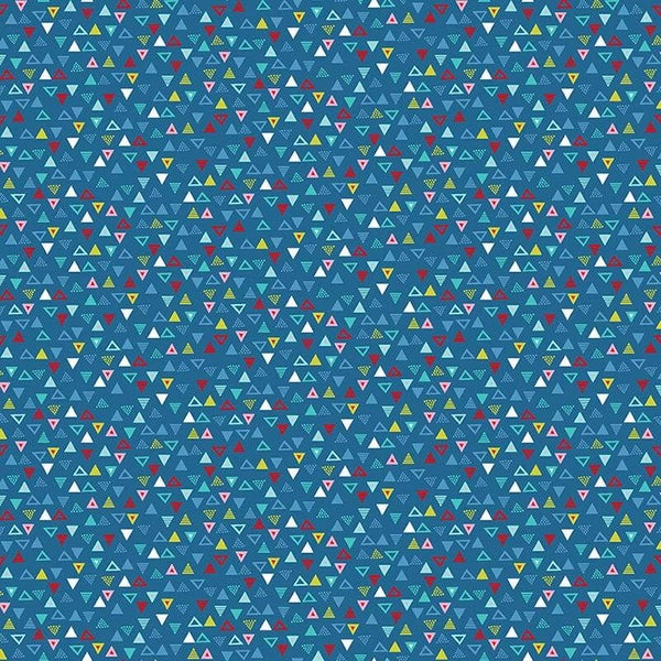 Q1077 - driehoekjes blauw