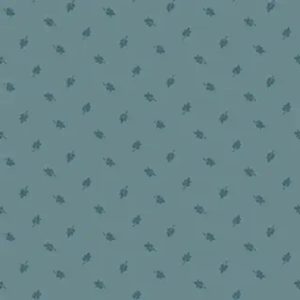 Q99 - stof Falling Leaves Teal Blue - Midnight Bloom by Maywood Studio