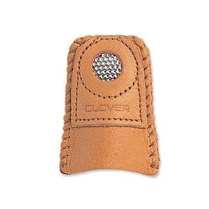 Vingerhoed leer & metaalschijfje