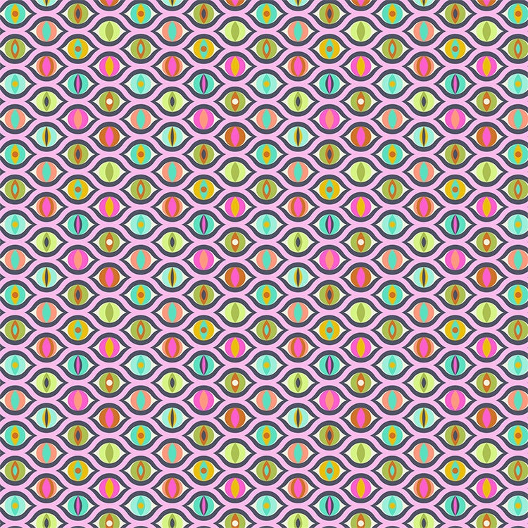 Q1165 - stof cat eyes- Tabby Road Deja Vu  - Tula Pink