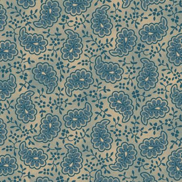 Blue/creme windham - stof dubbelbreed 275 cm