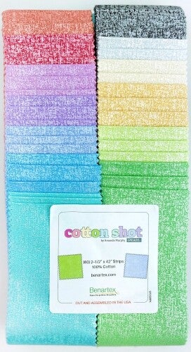 Cotton shot pearl strips van 2 1/2 x 42 inch - by Amanda Murphy- Benartex