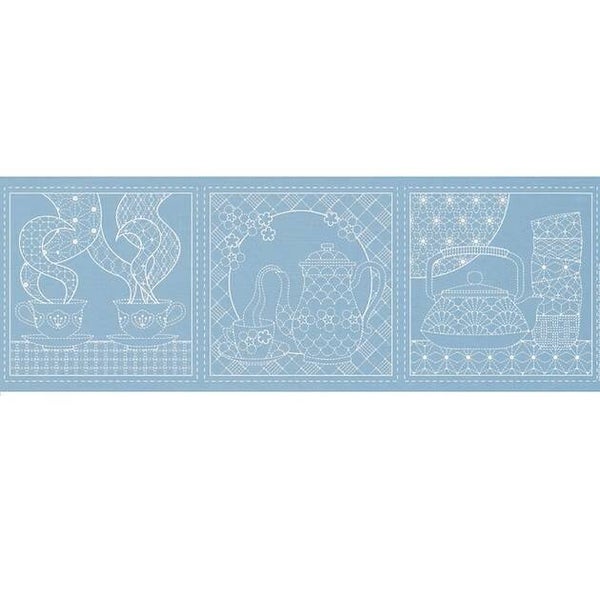 Panel Sashiko Teatime lagoon - Devenstone
