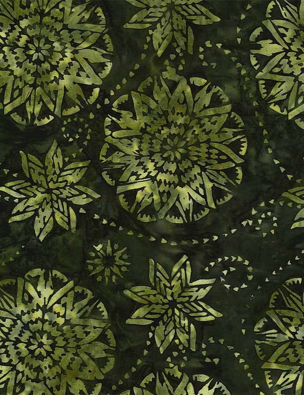 B89 - batikstof green dream ivy