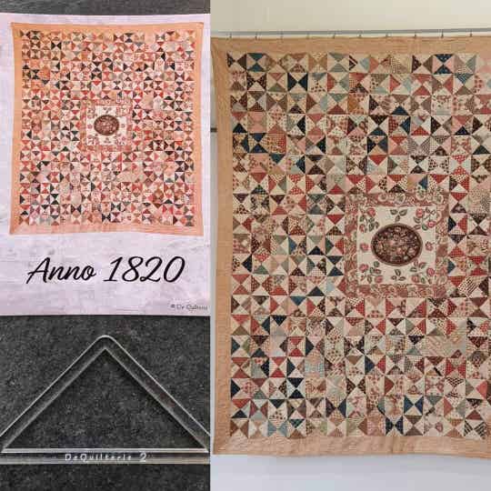 Quilterie mal "Anno 1820" met fotokaart.