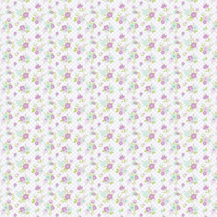 Q723 - stof floral lilac - Devenstone