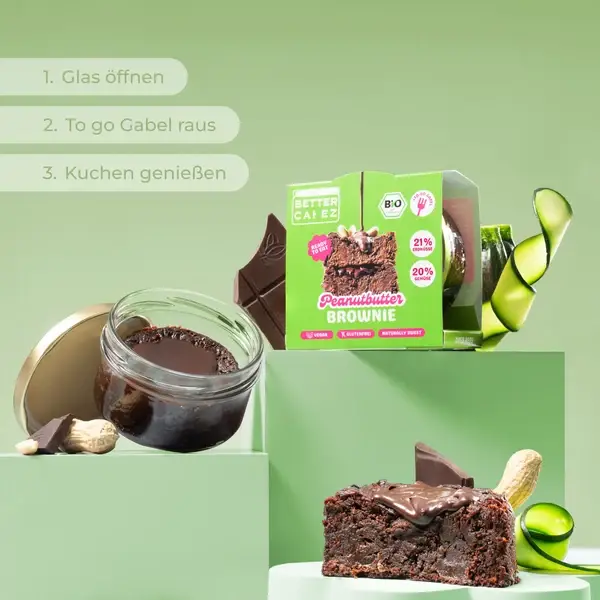 Bio Peanutbutter Brownie 6 Stk