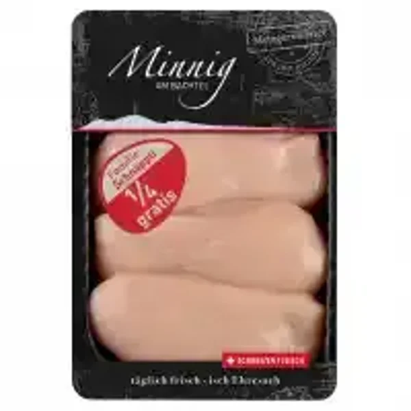 Poulet Brüsthen Familienpackung 1/4 gratis 1x4 Stk 138g