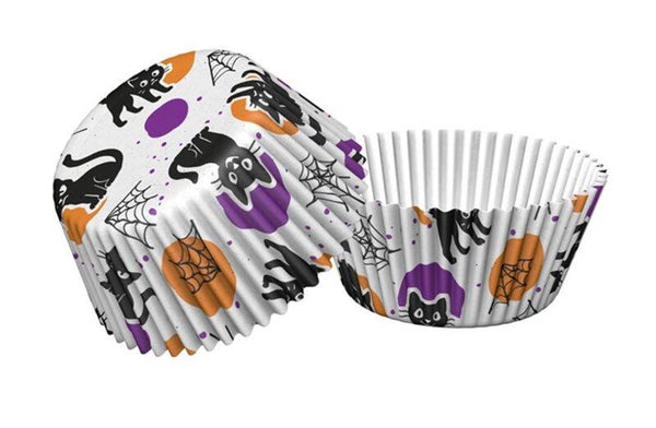 Papier-Muffinförmchen Halloween-Katze