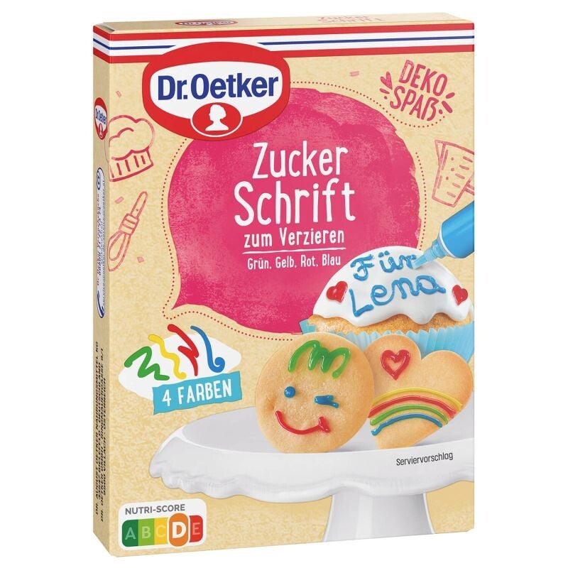 Zuckerschrift 4 Farben 100g