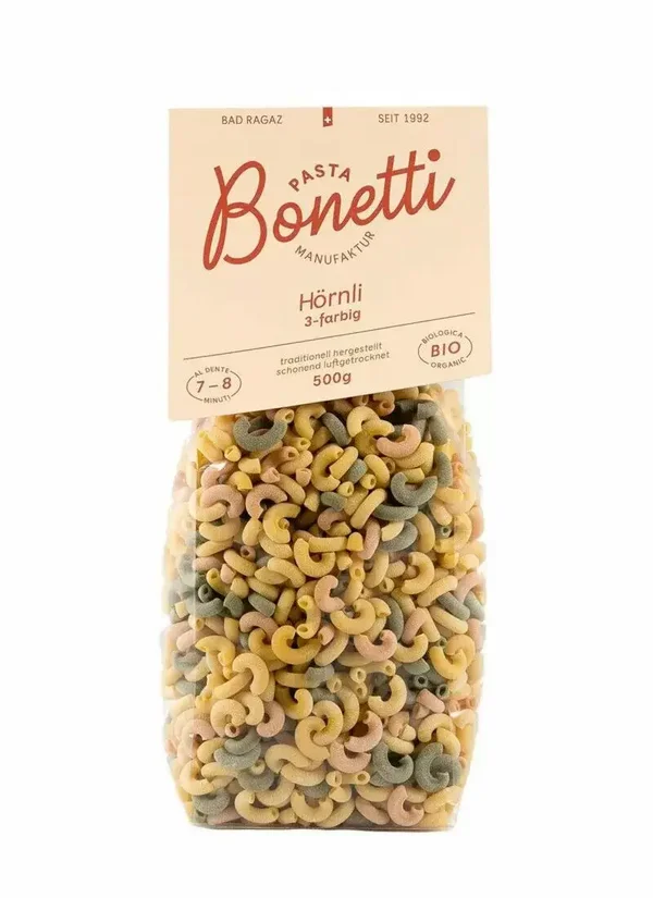 Bio Hörnli 3-farbig 500g Vegan