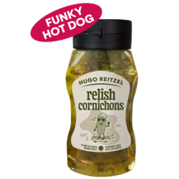 Relish Cornichons 336g Funky Hot Dog