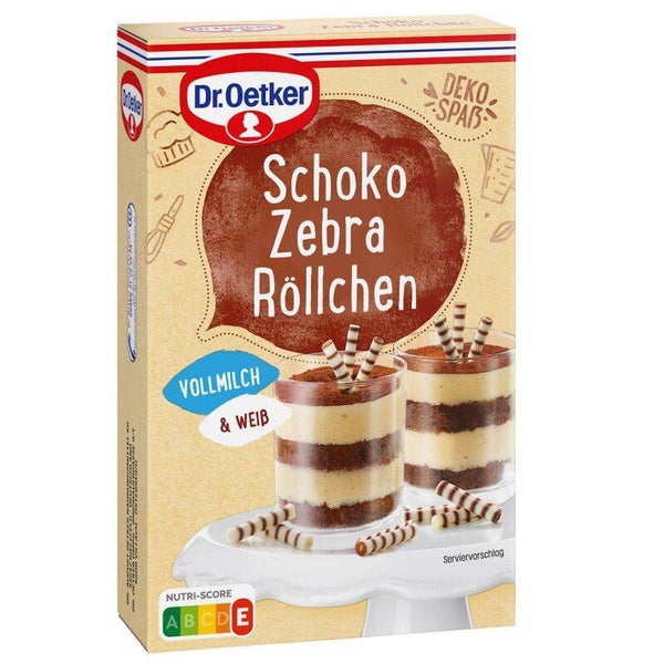 Schoko Zebra Röllchen 75g
