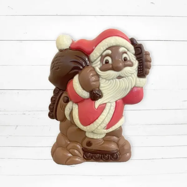 Samichlaus mit Rollschuhe und Handy Milchschokolade 250g