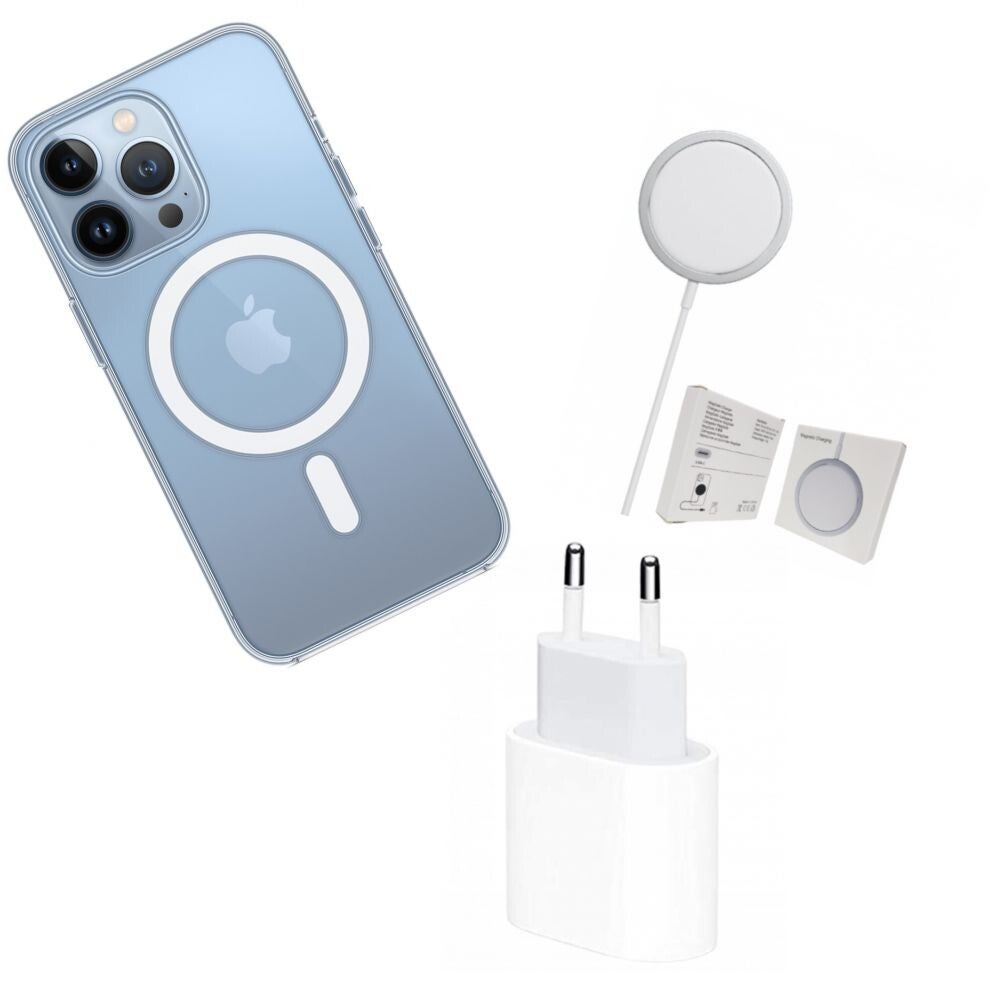 LOT COQUE MAGSAFE + CHARGEUR MAGSAFE + ADAPTATEUR USB C 20 W