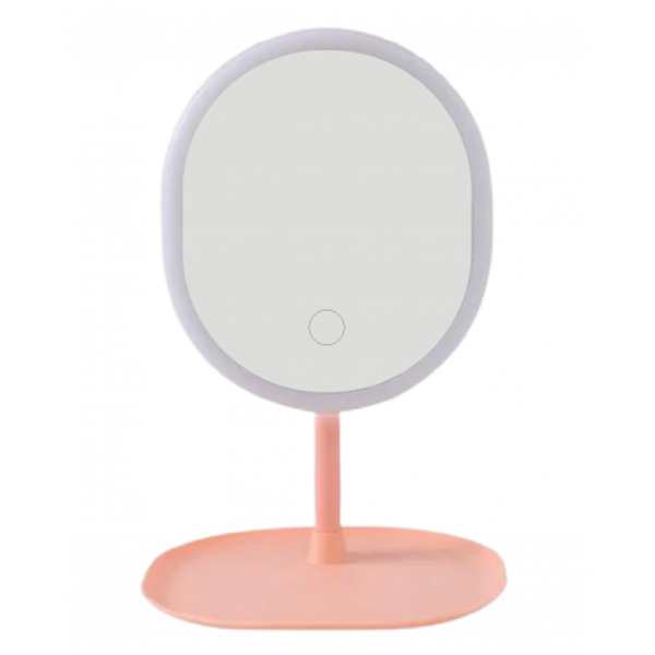 Miroir de Maquillage Lumineux LED - Rose