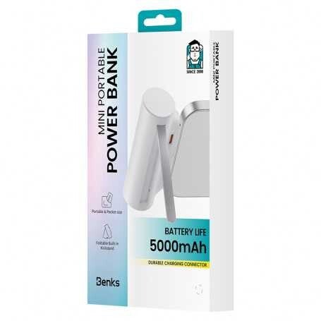 Mini Power Bank Type C 5000 Mah - Benks PB15 - Blanc