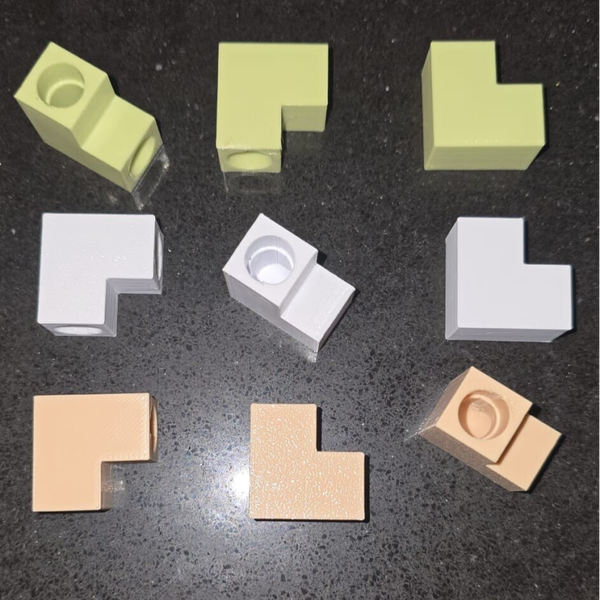 L-shaped slangconnector wit