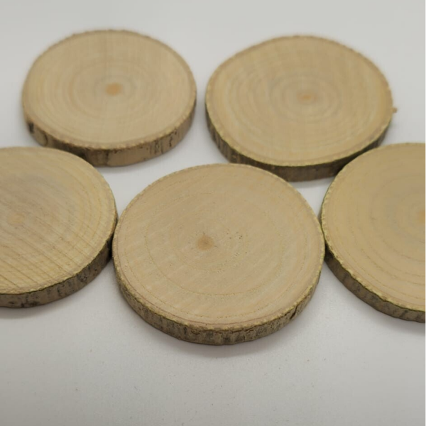 Houten schijfjes 3-5cm