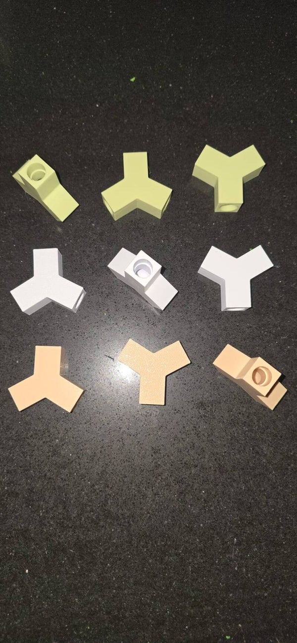 Y-shaped slangconnector beige