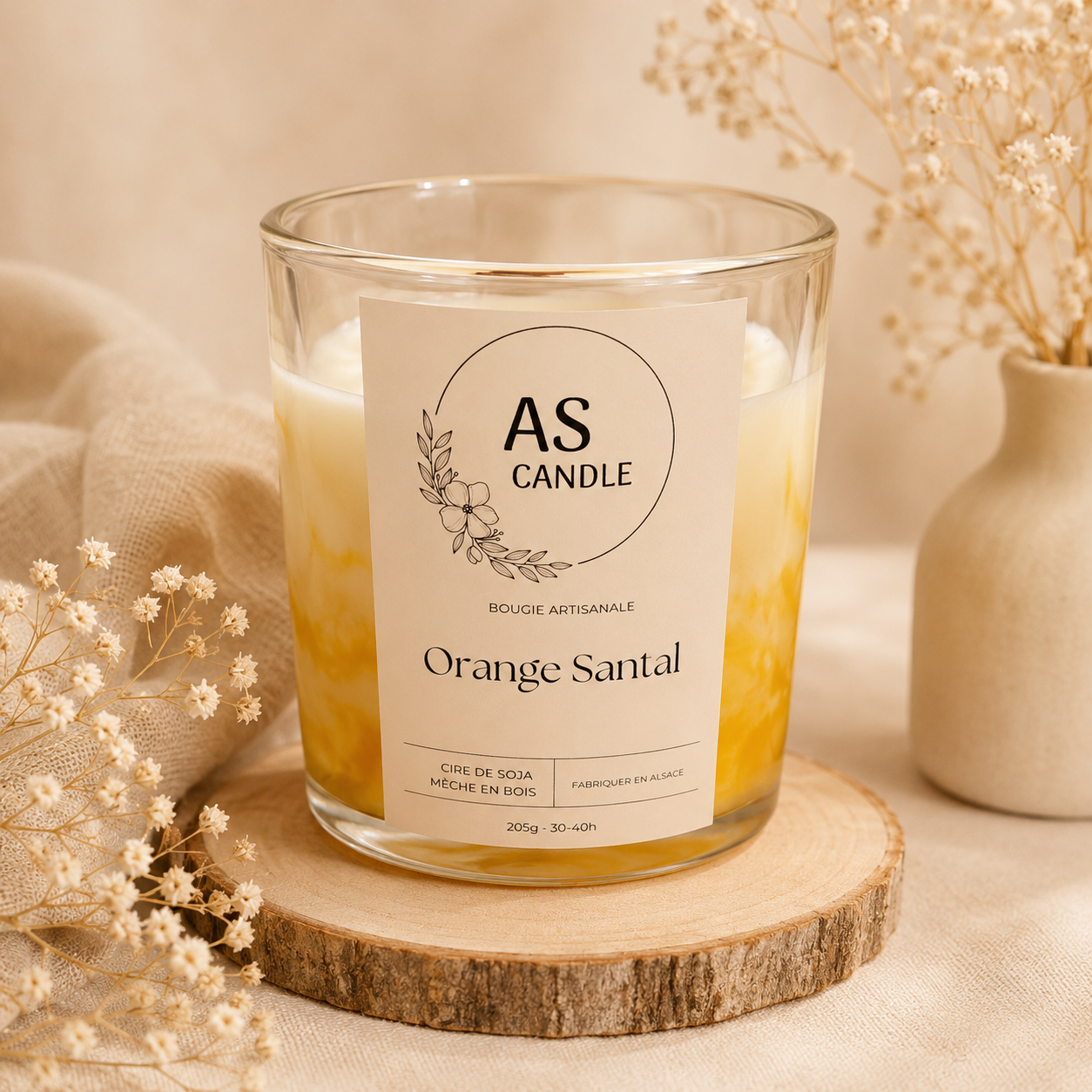 Bougie Orange santal