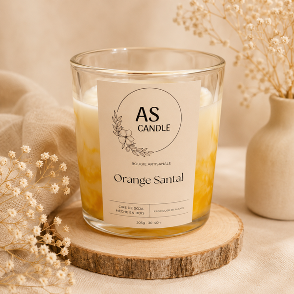 Bougie Orange santal