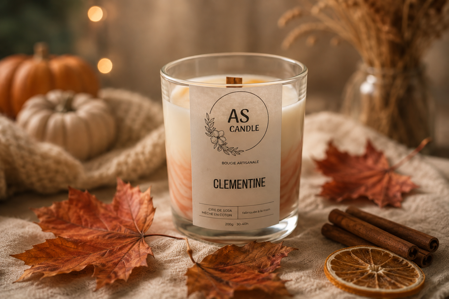 Bougie clémentine