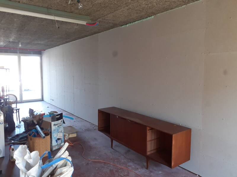 Zottegem - Plaatsen van binnenmuur en afwerking met fermacel