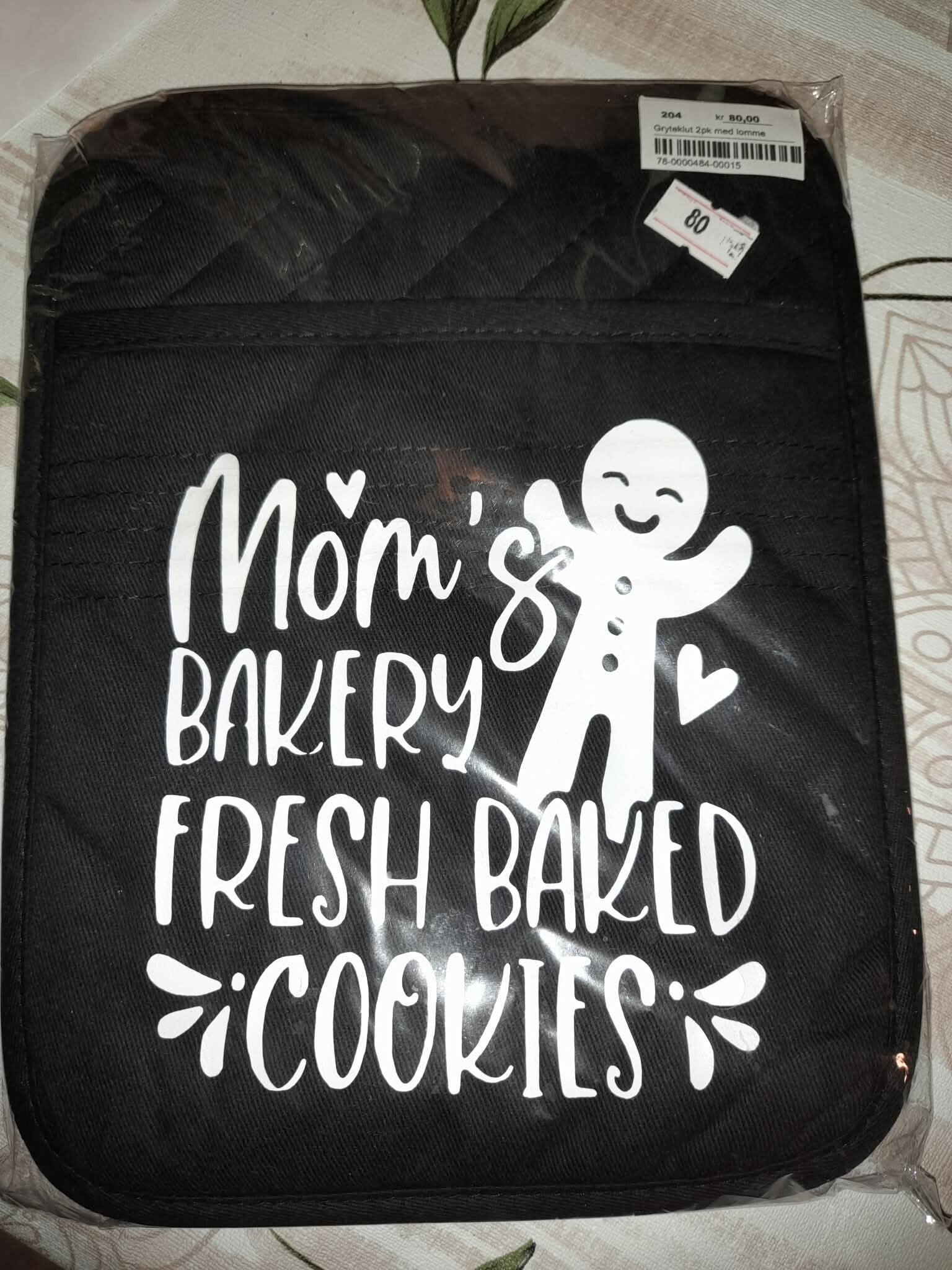 Grytekluter 2pk med lomme