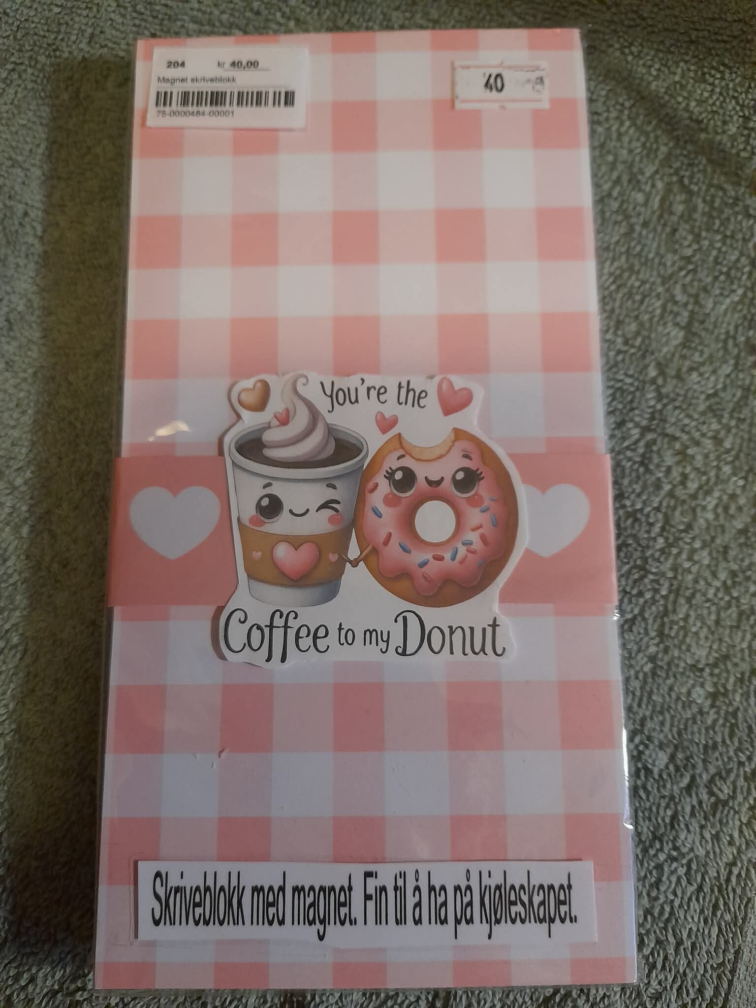 Skrivebok med magnet