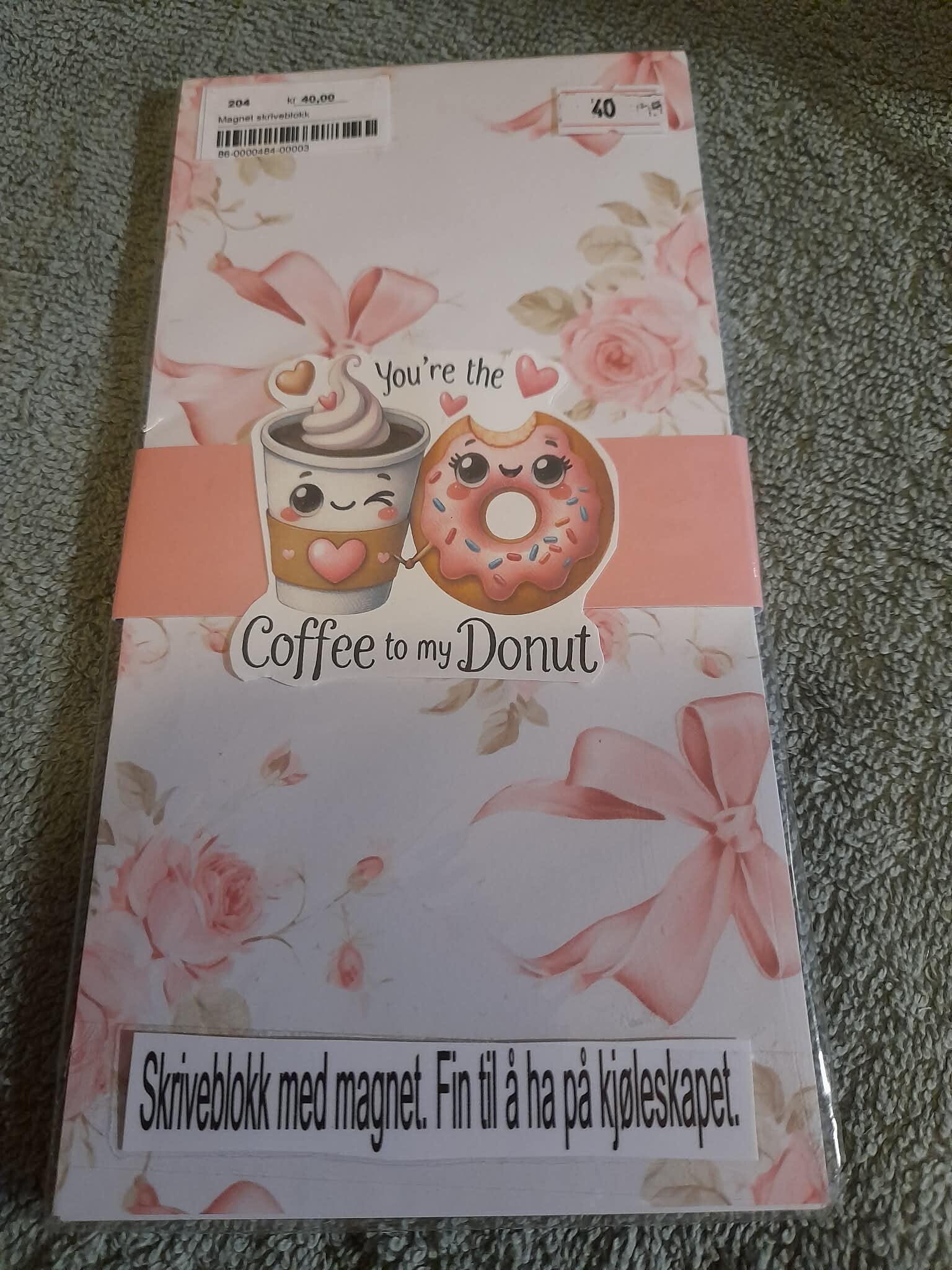 Skrivebok med magnet