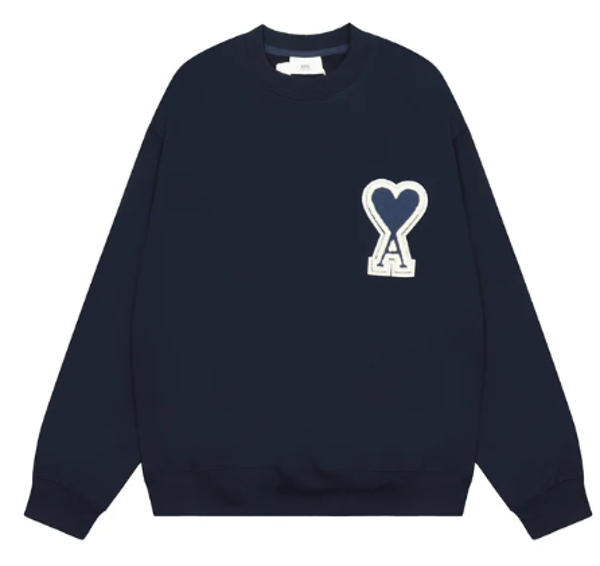Ami Paris Navy Blue Hoodie