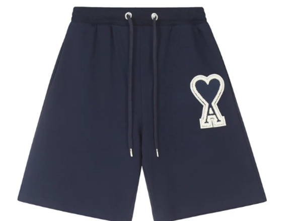 Ami Paris Navy Blue Shorts