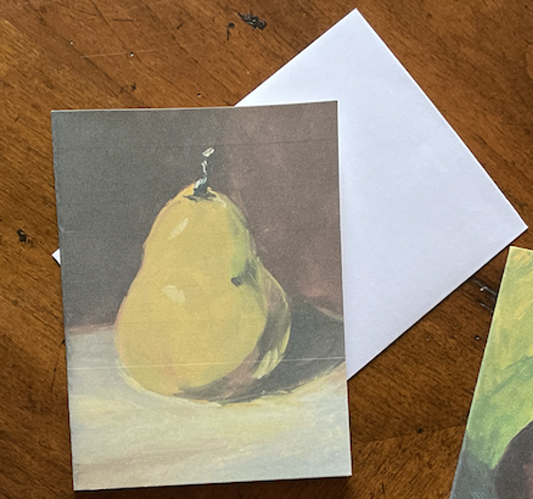 Stationary - Small note card Renaissance Pear