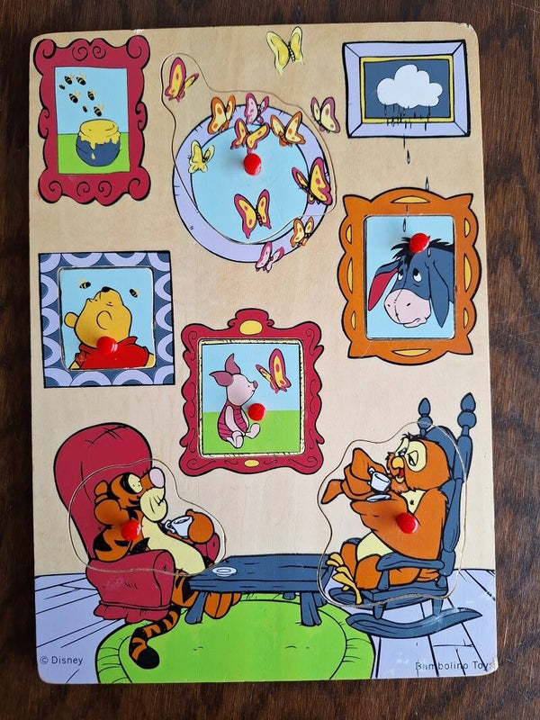 puzzelplank winnie de pooh met foto lijstjes